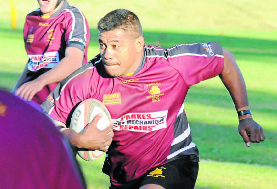 Hare Lavaka on the charge for Parkes. Picture is from file