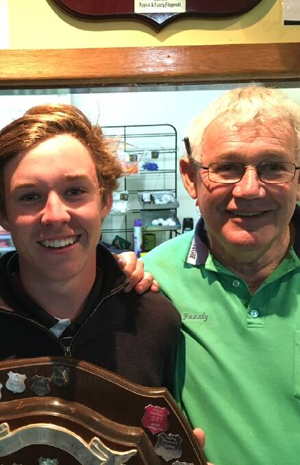 Golf: Winner of the MacDougall Shield Morgan Gale and Captain Fuzzly Fitzgerald.