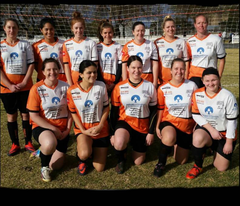 LAST GAME: The ladies from the Narromine Soccer Club were defeated in the finals despite their best efforts. Photo: CONTRIBUTED.
