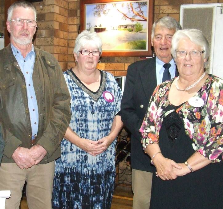 ANNUAL CHANGEOVER: The 2016/2017 executive of the Lions Club. Graeme Nicholls, Jane Edwards, Peter Hasler and Viv Halbisch. Photo: CONTRIBUTED. 