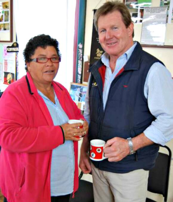 IMPORTANT RECOGNITION: Pauline Middleton (pictured here with mayor Bill McAnally) believes; "the nation needs to move forward on the best way to move forward and heal the past.” Photo: GRACE RYAN.