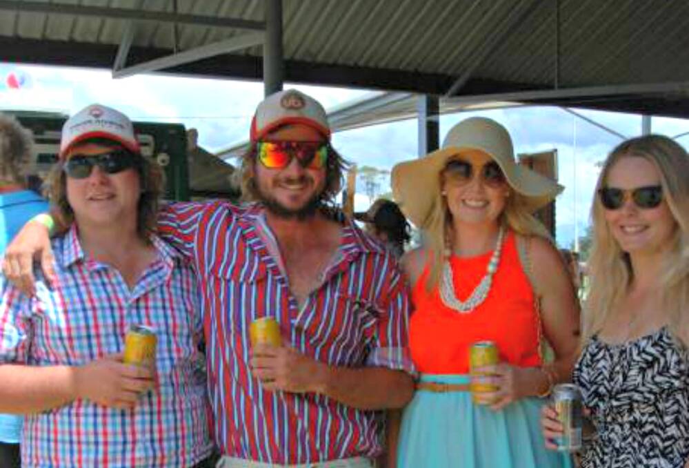 TRANGIE RACES: Bright colours have been very fashionable in previous years. Here's Jack Keirn, Stacy Henman, Kirby Neonan and Emma McRobert. Photo: GRACE RYAN. 