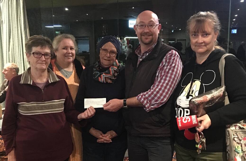 A highlight of the evening was a generous donation from the Narromine Mudyigalang ladies to the Narromine MS Support Group. 