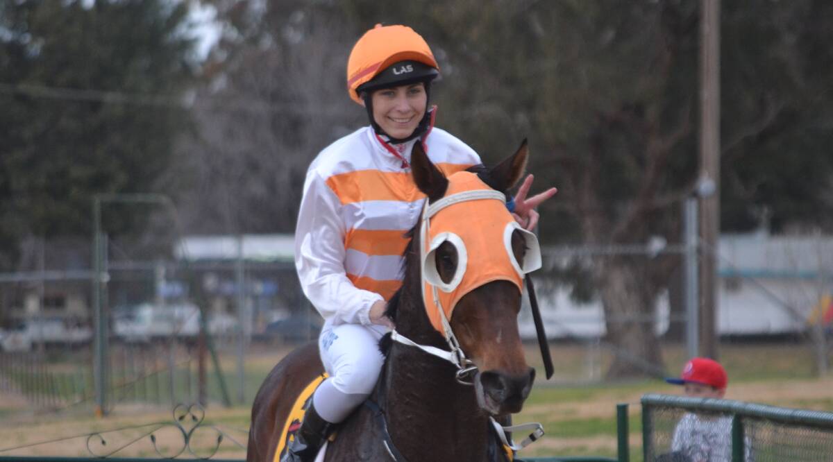SUCCESS: Chelsea Ings, pictured after a recent win at Cowra, enjoyed another victory in Sunday's Narromine Cup. Photo: PETE GUTHRIE