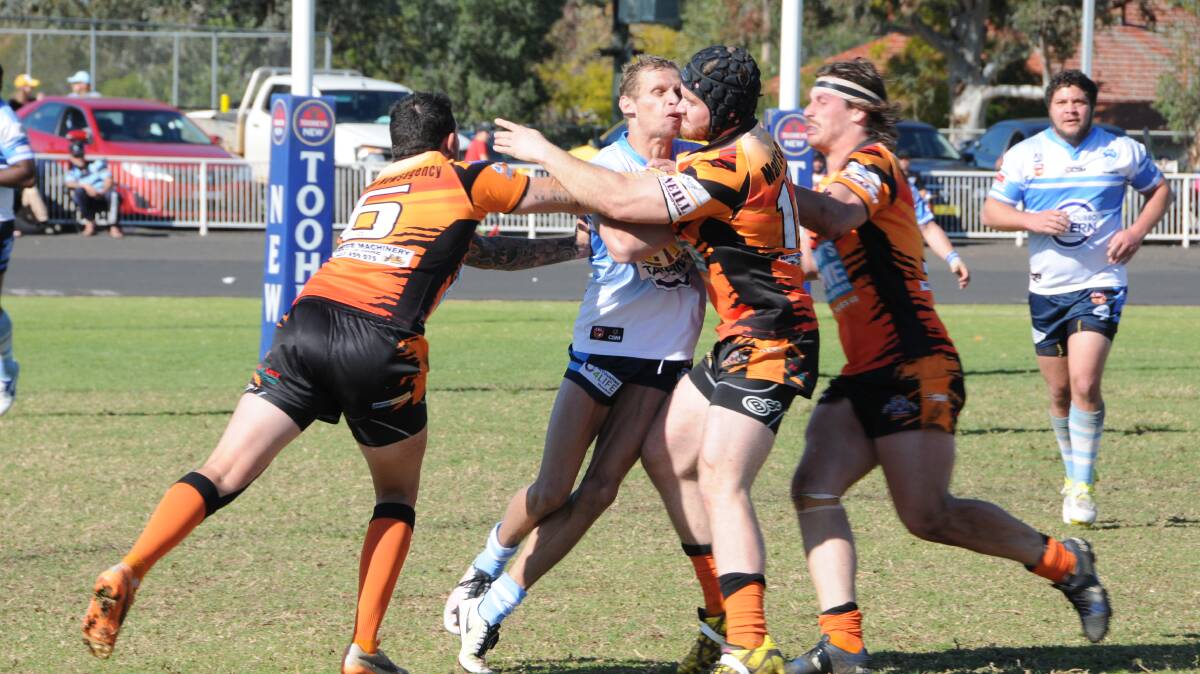 BUMPER CLASH: Macquarie and Nyngan played out a fiery semi-final during last season's semi-finals. Photo: NICK GUTHRIE