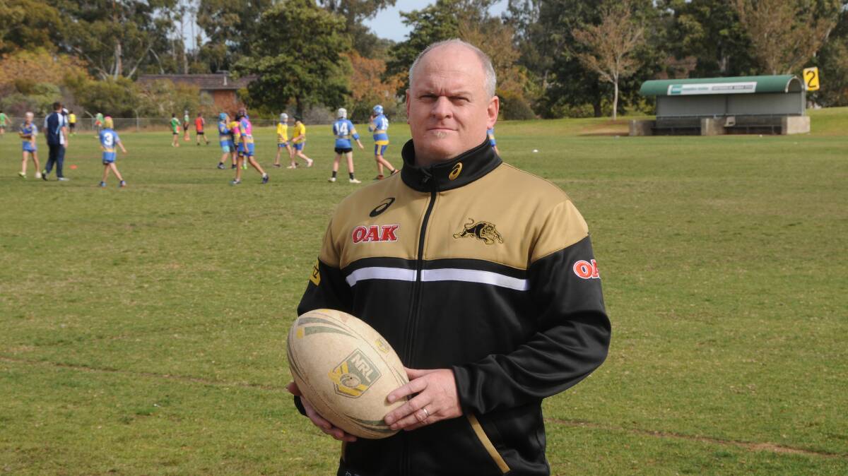 LOOKING FORWARD: Penrith's Matt Cameron spoke to a number of local league identities during his visit to Dubbo last week. Photo: NICK GUTHRIE