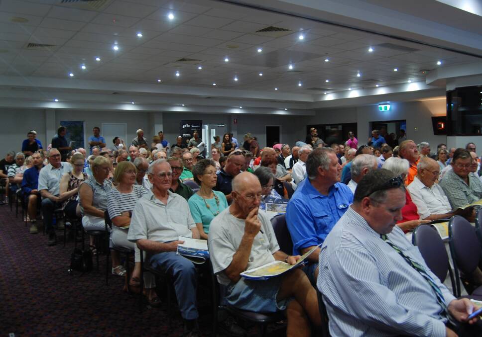 HIGH INTEREST: About 200 people gathered at the Narromine USMC to hear a 45-minute presentation.