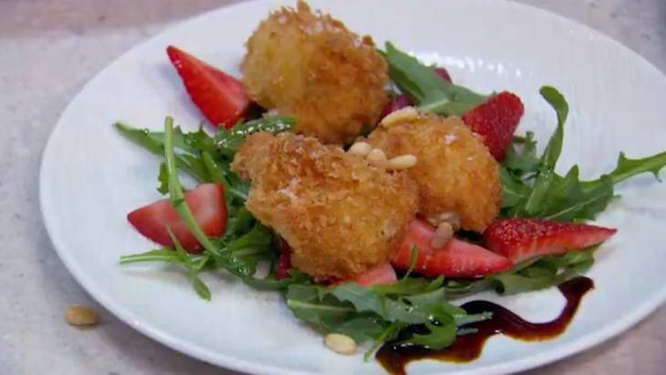 The judges thought Robert and Lynzey's entree looked too "retro". Photo: Channel 7