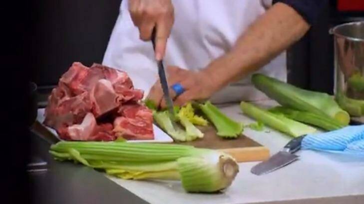 The contestants put the knives to good use on the vegetables, rather than each other. Photo: Channel 7