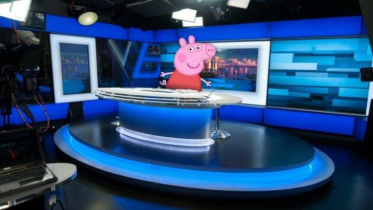News with grunt: Peppa Pig could be in line for a newsreading gig.