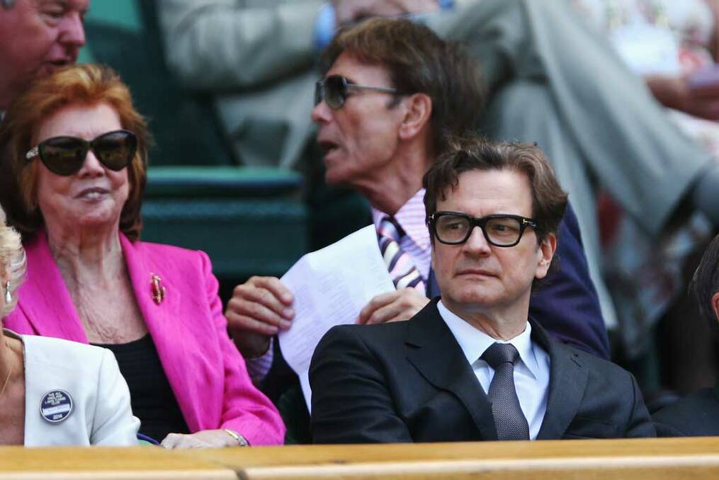The original Mr Darcy, Colin Firth, looked thrilled to be there.