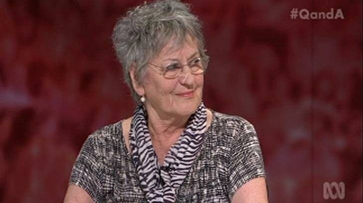 Germaine Greer on the Q&A panel. Photo: ABC
