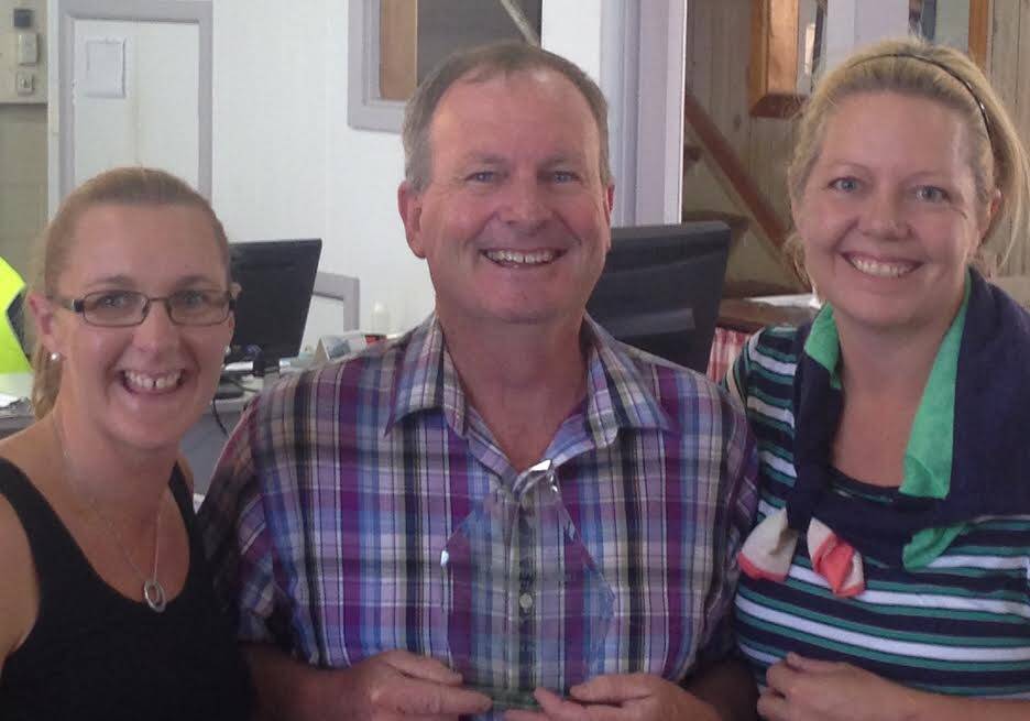 Sarah Masonwells, Greg OÆMally and Libby Dennis from the Narromine Turf Club.    Photo: CONTRIBUTED