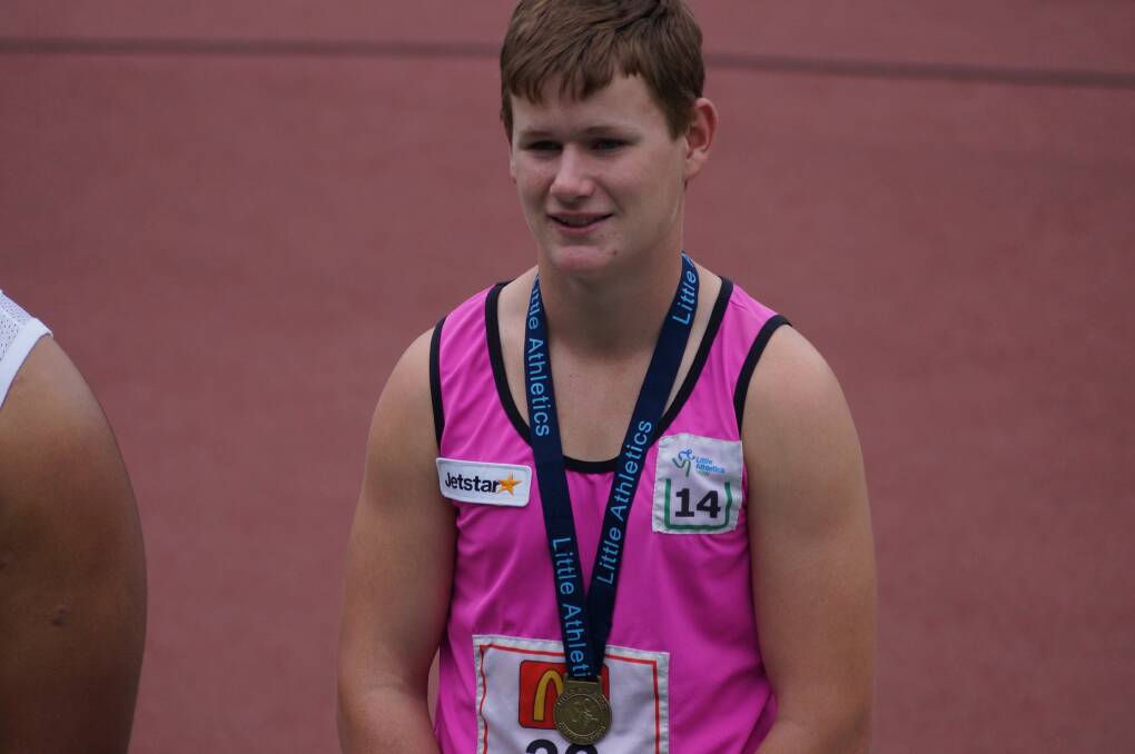Aiden with his regional medal. Photo: SUPPLIED.