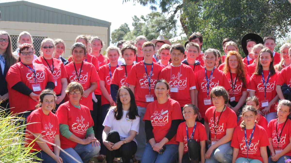 Students from Parkes, Mudgee, Kelso, Bathurst, Neville and Grenfell at the recent Kids Teaching Kids workshop.