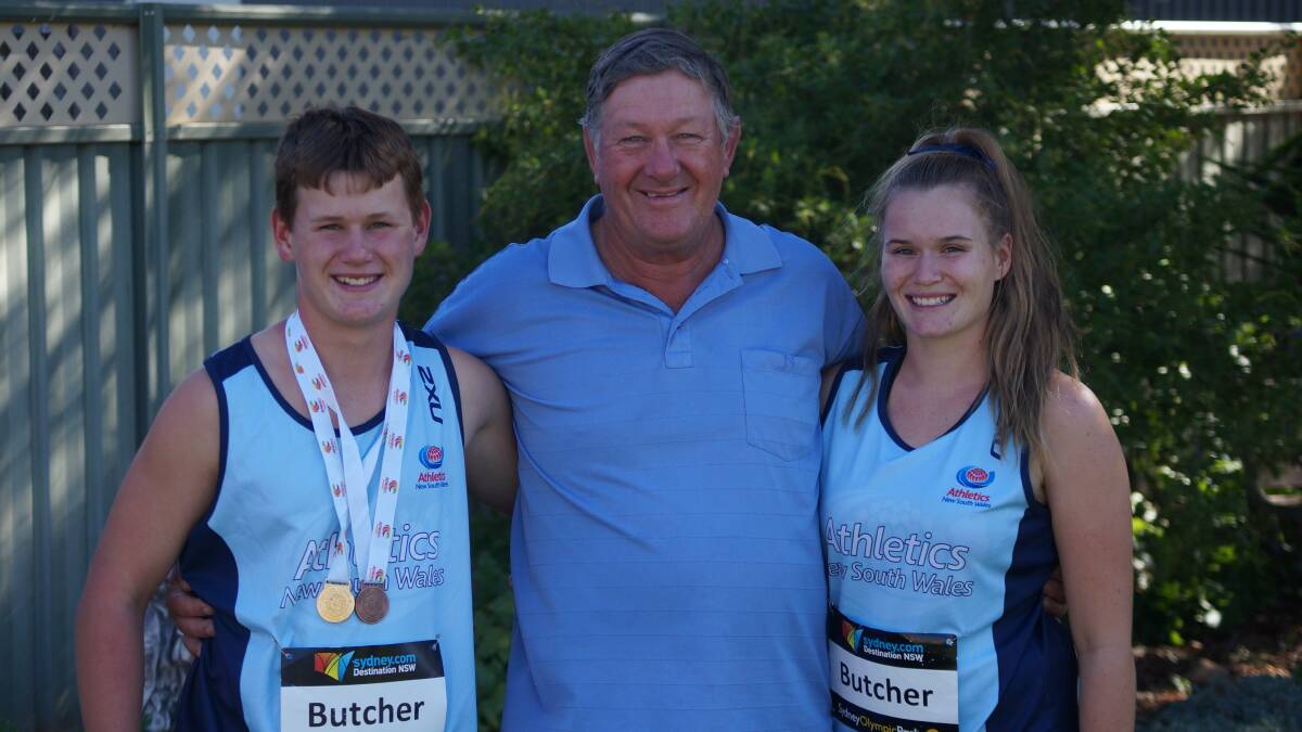 Aiden and Kaitlin Butcher with their coach Ernie Sluiter.
Photo: CONTRIBUTED