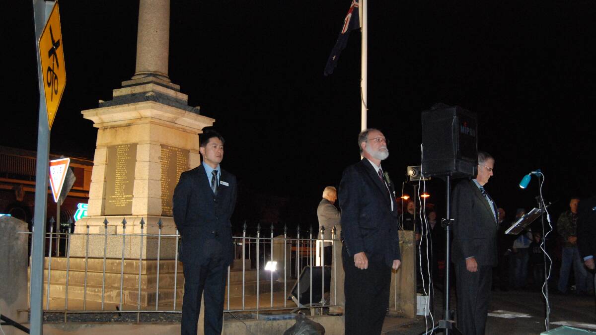 DAWN SERVICE: Everyone was still for a minute's silence.