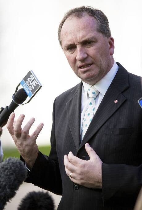 Federal minister for agriculture, Barnaby Joyce discussed the seriousness of trespassing. Photo: GETTY IMAGES