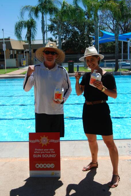 Waging a war on sunburn Val Bollard and Camilla Barlow remind the community to be sun smart this summer.