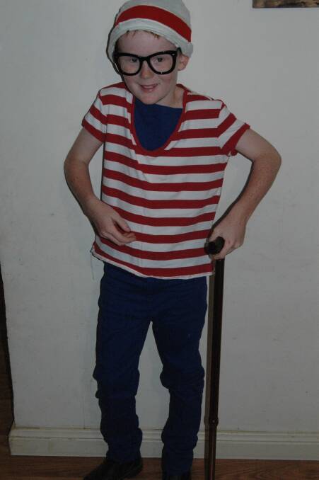 ST AUGUSTINE'S EASTER FROLIC: Tyler was almost lost in the crowd in his Where's Wally outfit