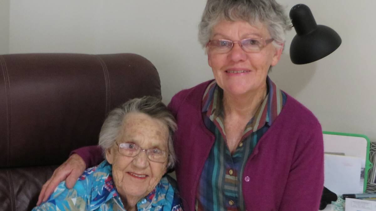 Dot Collie,99 , with daughter Lyn Dowton of Warren.