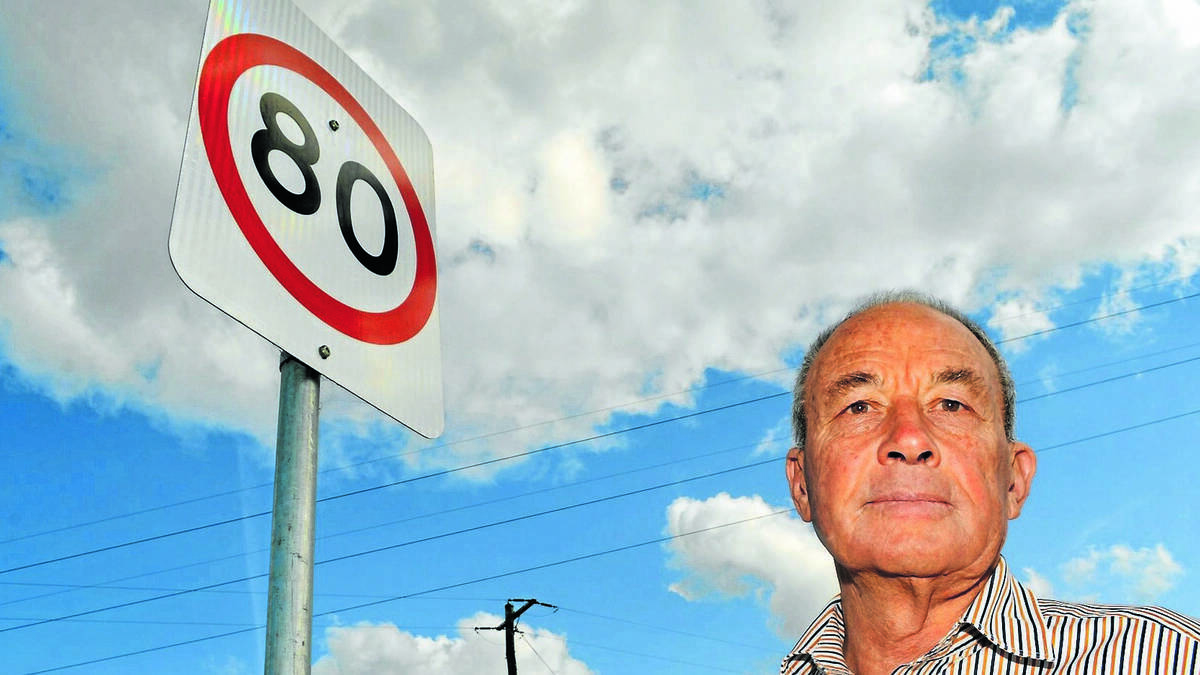 IN THE FAST LANE: Orange City Council traffic committee chairperson Russell Turner is disappointed the Roads and Maritime Authority will not increase the speed limit on the Northern Distributor Road. Photo: DANIELLE CETINSKI