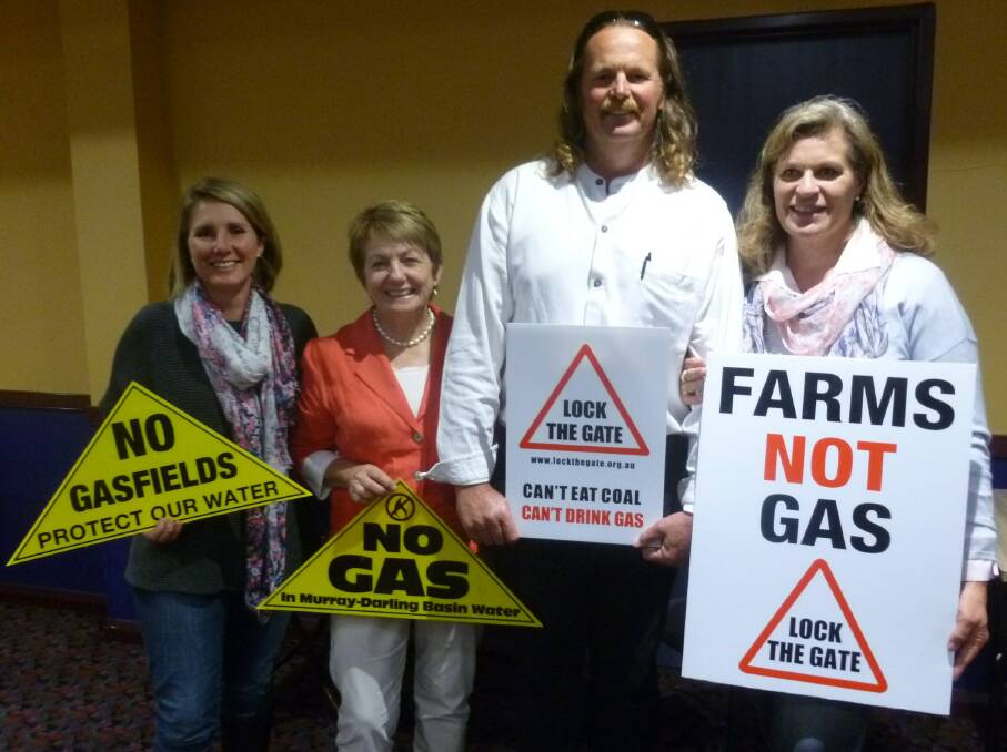 Anti-Coal Seam Gas Advocates: Danielle Bonnington, Ann Kennedy, Col Hamilton, Megan Kuhn.