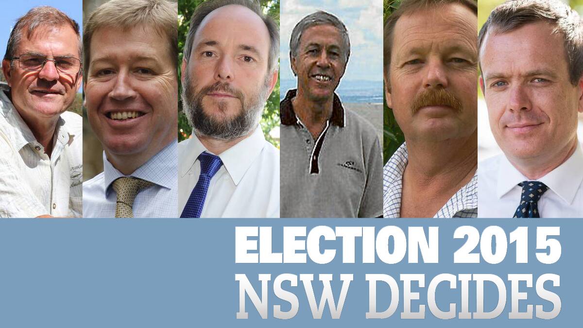 Candidates for the seat of Dubbo, Rod Pryor Independent, Troy Grant Nationals, Matt Parmeter Greens, Peter Scherer CDP, Colin Hamilton Independent and Stephen Lawrence Country Labor. NOTE: The Daily Liberal has tried uncessfully to contact No Land Tax candidate Ben Shepherd for his profile and photo. 