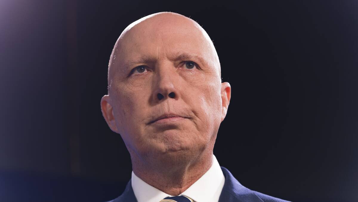 Peter Dutton claims the only criticism of Australia's response is coming from Laobr. Picture: Keegan Carroll