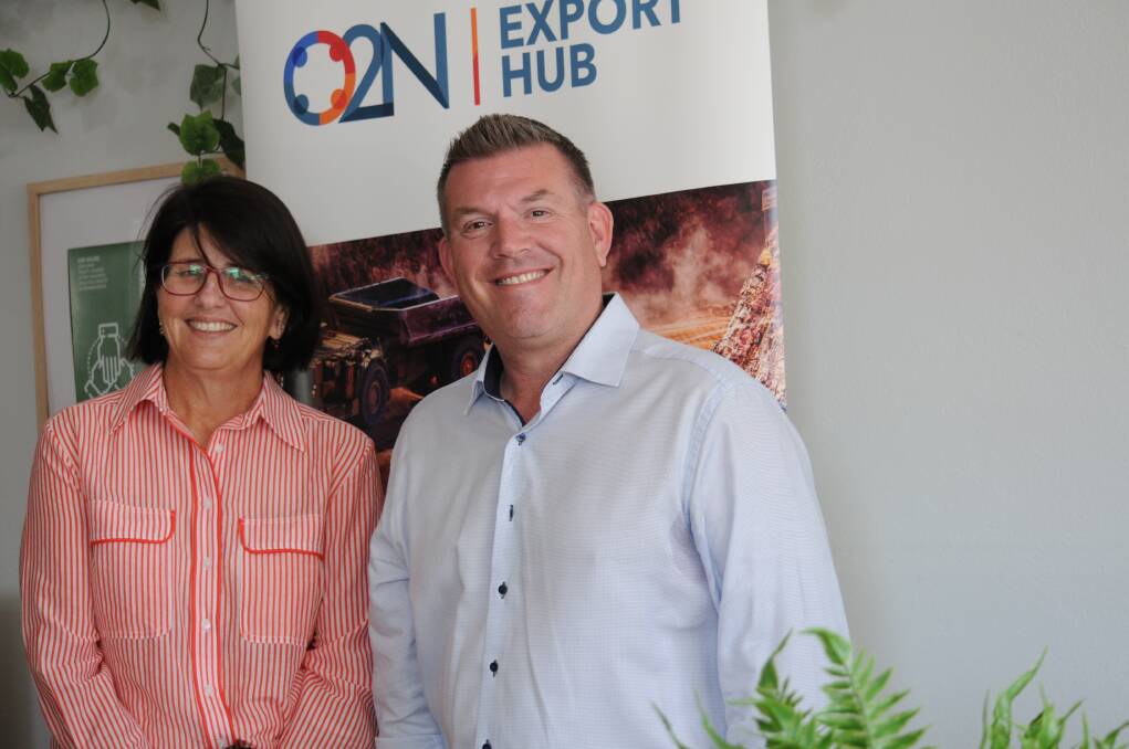 Regional Development Australia Orana chief executive Megan Dixon with Dubbo MP Dugald Saunders in the recent launch of Export Hub at Dubbo. Picture ACM File