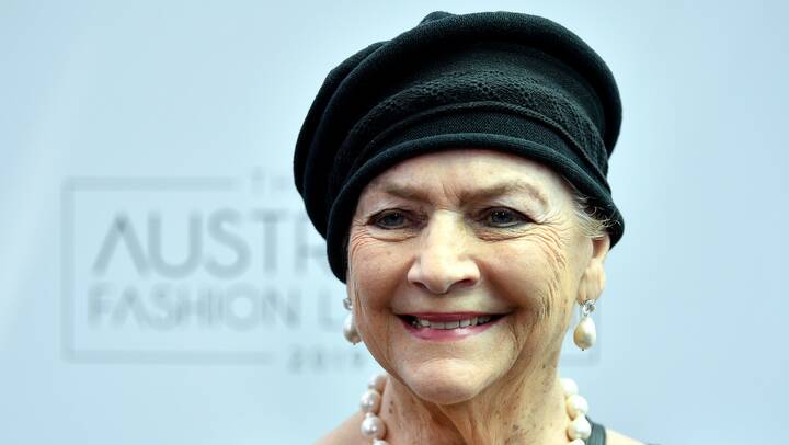 Maggie Tabberer arrives at the 2019 Australian Fashion Laureate Awards at Customs House in Sydney. Picture by AAP Image/Joel Carrett