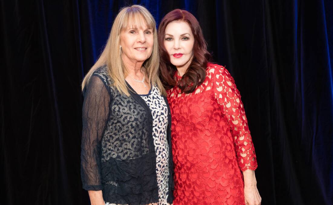 Adele Hawke had a wonderful evening at the Elvis and Me tour event in Sydney where she met and chatted to Priscilla Presley herself. Photo supplied. 