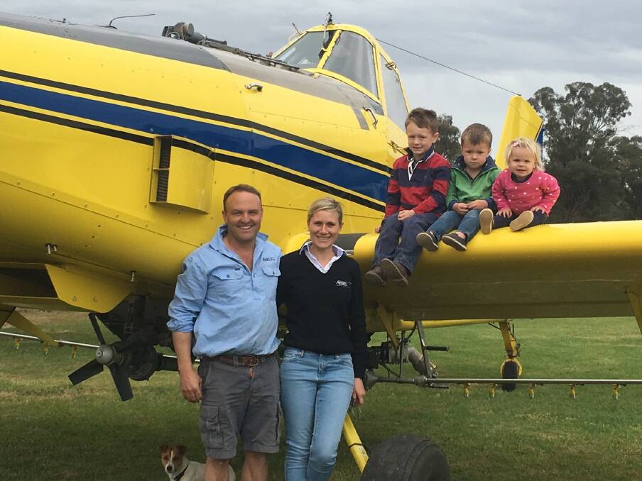 NEW BEGINNINGS: Marcus and Rebecca Ashby with their family are looking forward to the future in Trangie. Photo: CONTRIBUTED. 