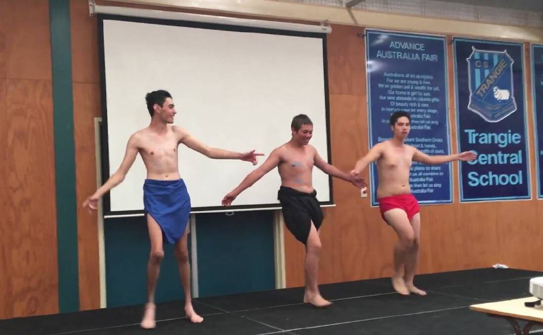 END OF SCHOOL FUN: Merging cultural dance with the Greek Zorba and Traditional Aboriginal dance. Photo: VIDEO STILL.