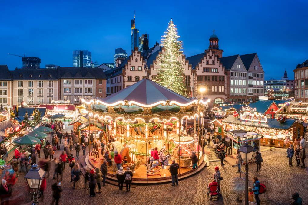 Christmas market at the Romer square in Frankfurt, Germany. Picture: Shutterstock
