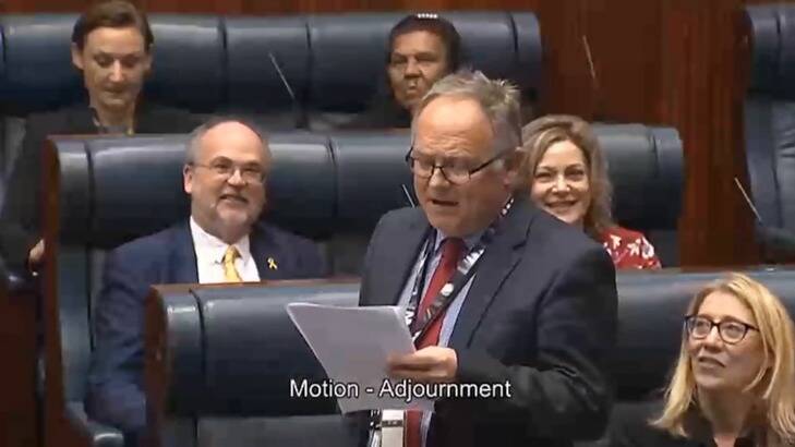 MP David Templeman lets rip as parliament ends in WA. Photo: screen grab