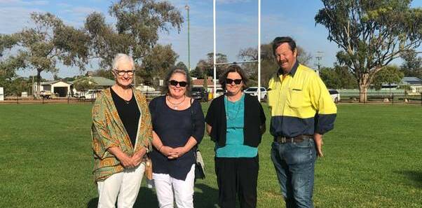 Deputy Mayor Councillor Dawn Collins, Councillor Lyn Jablonski, Narromine Shire Council’s General Manager and Cr Colin Hamilton at Alan Burns Oval opening on Friday. Photo: CONTRIBUTED