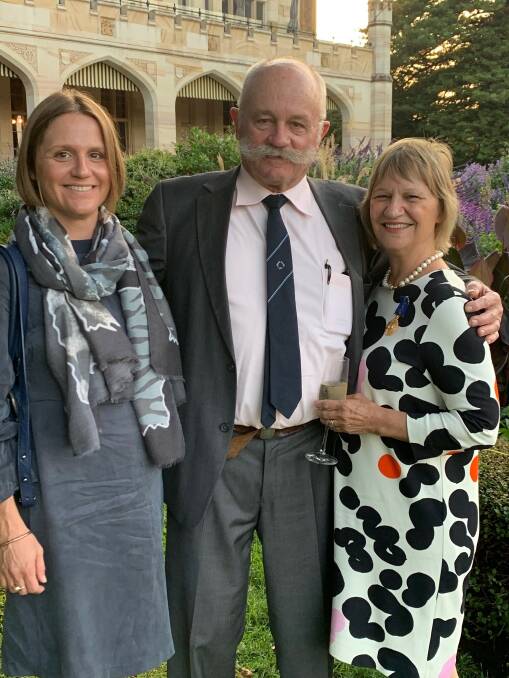 HONOURED: Rhonda Richardson received her OAM at government House with husband John and daughter Jenna Denston. Photo: CONTRIBUTED