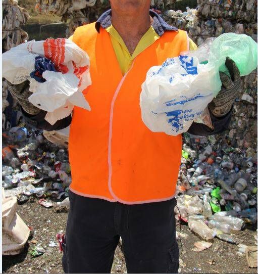  Soft plastics at a waste management facility. 