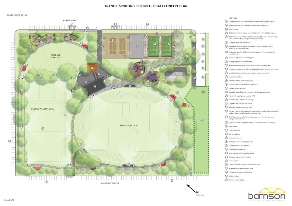 Draft Trangie Sporting Precinct Concept Plan.Photo: CONTRIBUTED