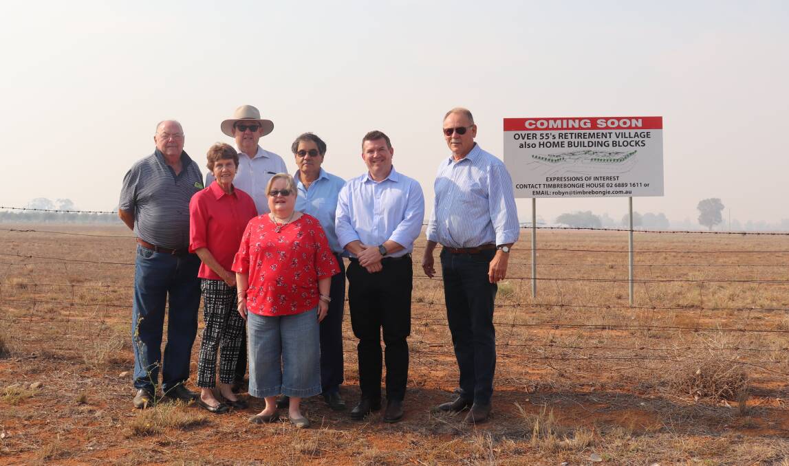 REALITY: Members of the Timbrebongie House committee with Member for Dubbo Dugald Saunders and Narromine Shire mayor Craig Davies. Photo: ZAARKACHA MARLAN