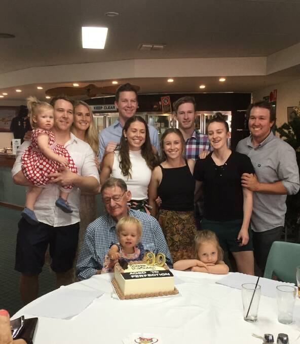 BIRTHDAY: Alan Gainford celebrated his 90th birthday surrounded by his grandchildren and great grandchildren. Photo: CONTRIBUTED 