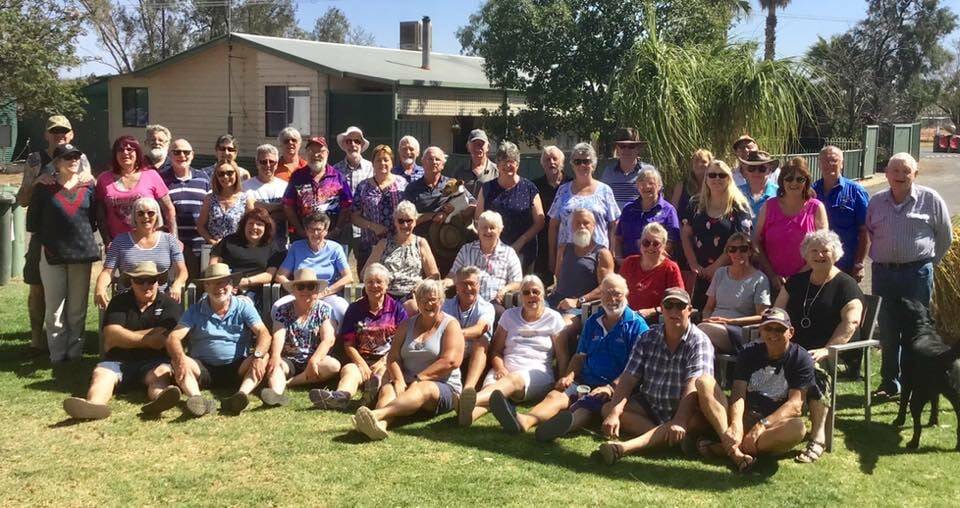 SPIRIT: The 'Fifth Wheeling Around Australia' group spent a week in the community helping boost the town's spirits. Photo: CONTRIBUTED