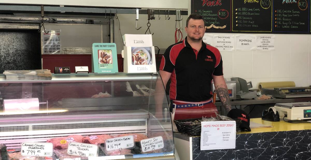 OPEN FOR BUSINESS: At just 22 years of age, Lewis Varty has opened his own business in Trangie L&J Quality Meats. Photo: ZAARKACHA MARLAN