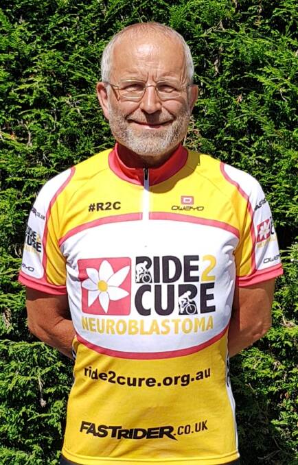Cyclist Steve Taylor will stop over in Narromine on Saturday 1 September as part of his 2222km Ride2Cure Neuroblastoma tour from Brisbane to Adelaide. Photo: Contributed