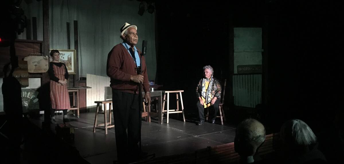 STAGING STORIES: Dick and Ruth Carney on stage at Dubbo. Photo: ZAARKACHA MARLAN