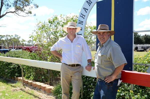 Westpac Agribusiness manager Nic Mahony and event coordinator Geoff Chase. 