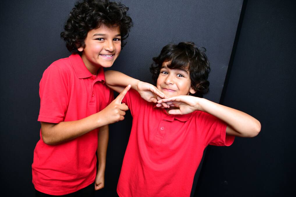 PERFORMING BROTHERS: Zamael and Zeon Berger from Narromine said they practice their poetry for the Dubbo Eisteddfod up to five times a day. Photo: BELINDA SOOLE