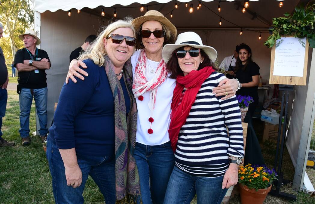 Far Left: Jenny Day, Bev Olney and Michelle Moses at the inugural Riverfest in 2017. Photo: PAIGE WILLIAMS 