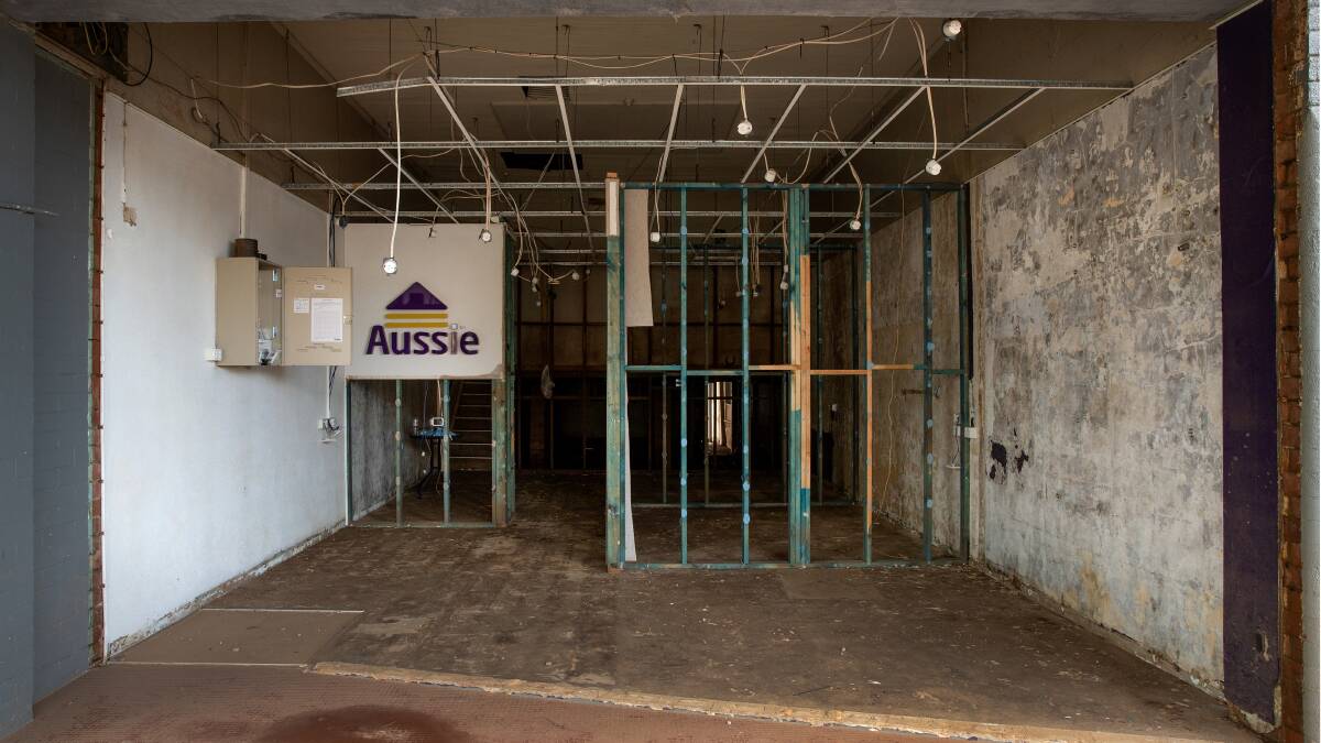 The gutted Aussie Homeloans business on Molesworth street, Lismore CDB. Wednesday 6th April 2022 // PHOTO BY MARINA NEIL